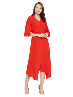 Madame - Red Solid Dress