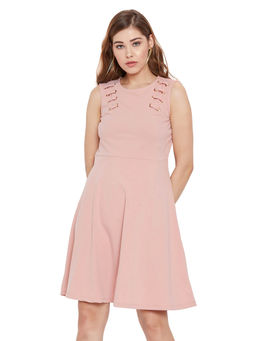 Madame - Nude Solid Dress