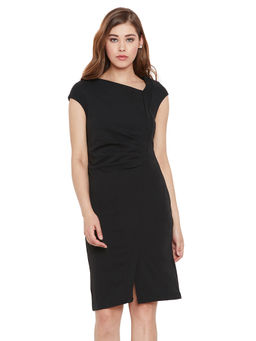 Madame - Black Solid Dress
