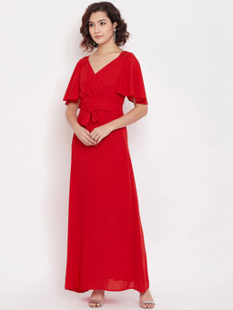 Madame - Red Solid Dress