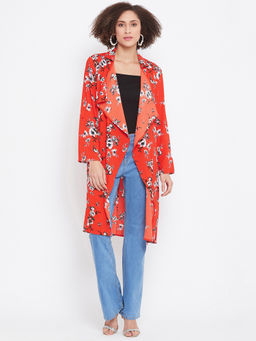 Madame - Orange Color Women Shrug