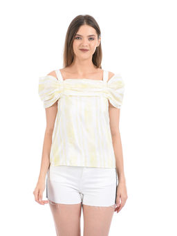 Madame - Women Lemon Textile Top
