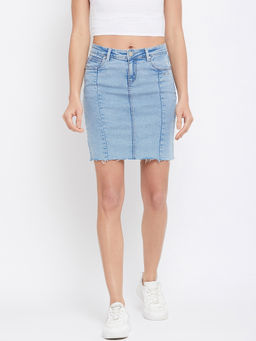 Madame - Blue Color Women Skirt