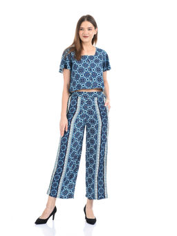 Madame - Women Royal Blue Palazzo (Set of 2)