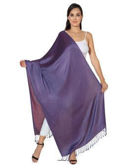 MUFFLY - Super Fine Soft Reversible Pashmina Stole With Hanger - Multi-Color (Set of 2)