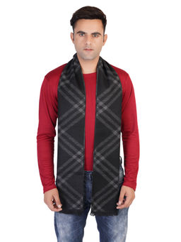 MUFFLY - Woven Reversible Printed Men's Wool And Acrylic Muffler Warm Cashmere Wrap Shawl Multi-Color