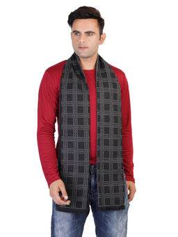 MUFFLY - Woven Reversible Printed Men's Wool And Acrylic Muffler Warm Cashmere- Multi-Color