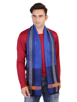 MUFFLY - Woven Reversible Printed Men's Wool And Acrylic Muffler Warm Cashmere Multi-Color