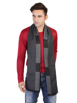MUFFLY - Woven Reversible Printed Men's Wool And Acrylic Muffler Warm Cashmere -Multi-Color