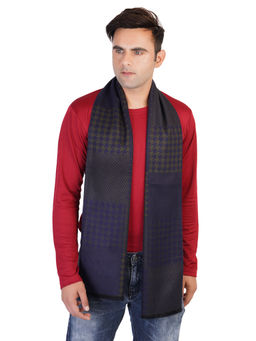 MUFFLY - Woven Reversible Printed Men's Wool And Acrylic Muffler Warm Cashmere Multi-Color