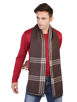 MUFFLY - Woven Reversible Printed Men's Wool And Acrylic Muffler Warm Cashmere -Multi-Color