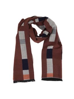 MUFFLY - Woven Reversible Printed Men's Wool & Acrylic Muffler Warm Cashmere Wrap Shawl