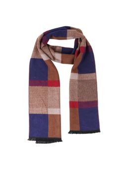 MUFFLY - Woven Reversible Printed Men's Wool & Acrylic Muffler Warm Cashmere Wrap Shawl