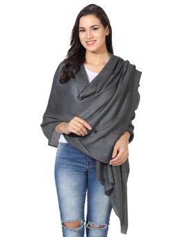 MUFFLY - Soft Unisex Pashmina Stole With Hanger - Grey (Set of 2)
