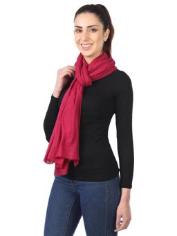 MUFFLY - Soft Unisex Pashmina Stole With Hanger -Pink (Set of 2)