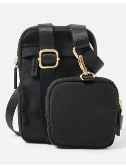 Accessorize London - Women's Gym Accessory Black Phone Bag