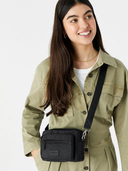 Accessorize London - Women's Black Cali Sling Bag