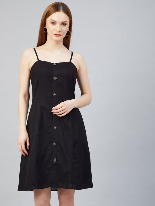 claire a line mini dress Claire A Line Mini Dress - Black