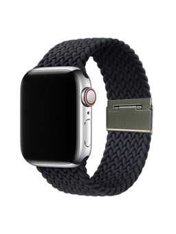 Macmerise - Apple Watch Band Gunmetal Grey Braided Nylon Apple Watch Band (4.2 cm-4.4 cm)