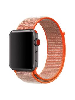 Macmerise - Apple Watch Band Tangy Orange Woven Nylon Apple Watch Band (4.2 cm-4.4 cm)