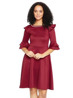 Madame - Women Maroon Dress
