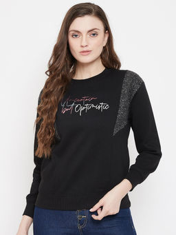 Madame - Black Color Sweat-shirt For Women