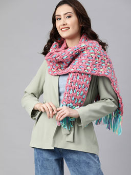 Magic Needles - Multi Coloured Thick And Warm Muffler