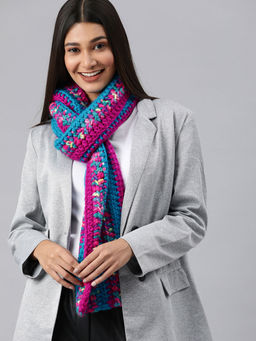 Magic Needles - Multi Coloured Thick And Warm Muffler