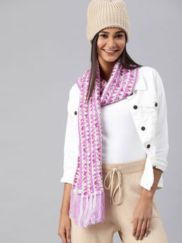 Magic Needles - Lavender Muffler With Tassels