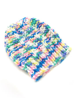 Magic Needles - Thick and Warm Handknitted Self Design Beanie