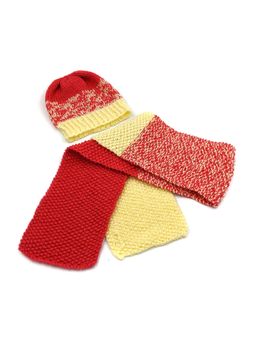 Magic Needles - Multi-Color Acrylic & Resin Cap And Scarf (Set Of 2)
