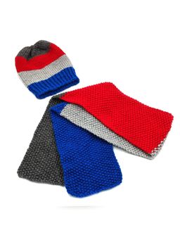 Magic Needles - Multi-Color Acrylic & Resin Cap And Scarf (Set Of 2)