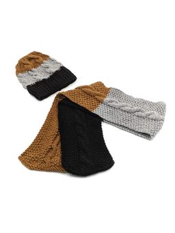 Magic Needles - Multi-Color Acrylic & Resin Cap And Scarf (Set Of 2)