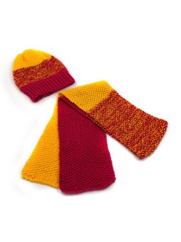 Magic Needles - Multi-Color Acrylic & Resin Cap And Scarf (Set Of 2)