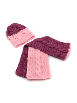 Magic Needles - Multi-Color Acrylic & Resin Cap And Scarf (Set Of 2)