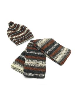 Magic Needles - Multi-Color Acrylic & Resin Cap And Scarf (Set Of 2)
