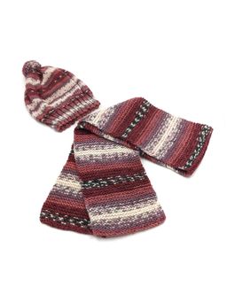 Magic Needles - Multi-Color Acrylic & Resin Cap And Scarf (Set Of 2)