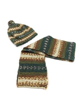 Magic Needles - Multi-Color Acrylic & Resin Cap And Scarf (Set Of 2)