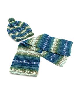Magic Needles - Multi-Color Acrylic & Resin Cap And Scarf (Set Of 2)