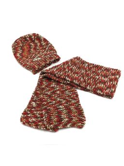 Magic Needles - Multi-Color Acrylic & Resin Cap And Scarf (Set Of 2)
