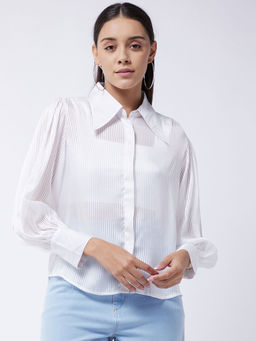 Magre - White Keyborad Collor Shirt