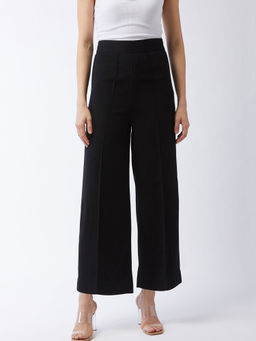 Magre - Black Solid Pinktucks Culottes