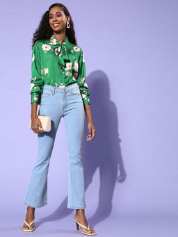 Magre - Light Blue Denim Bootcut Pants