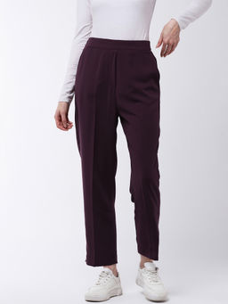 Magre - Burgundy Solid Pant