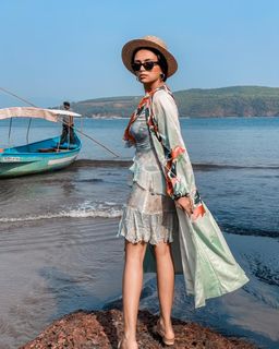 MANDIRA WIRK - Multi-Color Printed Crepe Jacket With Palazzo (Set Of 2)