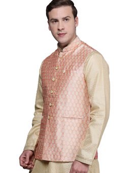 Manyavar - Gajaree Silk Nehru Jacket for Men