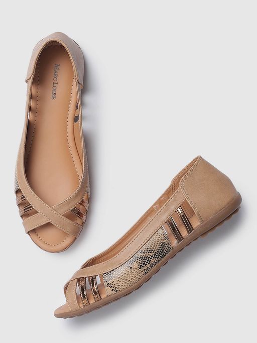 Buy Marc Loire Animal Print Cream Flat Ballet Online