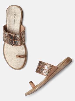 Marc Loire - Embellished Gold One Toe Flats