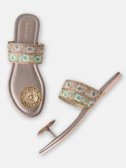 Marc Loire - Embellished Grey One Toe Flats