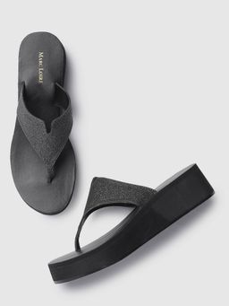 Marc Loire - Embellished Grey T-Straps Wedges